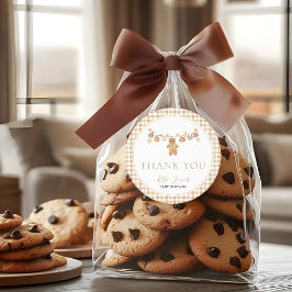 Pegatina Redonda Caer en el amor Rústico de la ropa de bebé en Baby