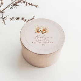 Pegatina Redonda Caer Enamorada Boho Bridal Shower