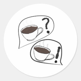 Pegatina Redonda Café?