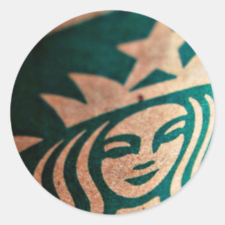 Pegatina Redonda Café