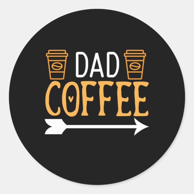 Pegatina Redonda Café Art Dad (Anverso)
