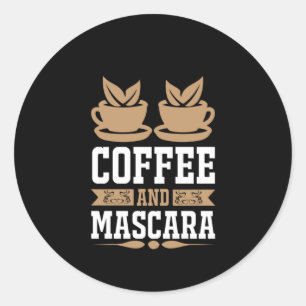 Pegatina Redonda Café De Arte Y Mascara