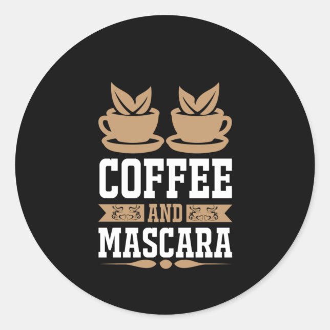 Pegatina Redonda Café De Arte Y Mascara (Anverso)