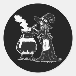 Pegatina Redonda Café de Halloween