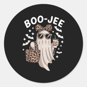 Pegatina Redonda Café fantasma Boo-jee Halloween Boujee Ghost