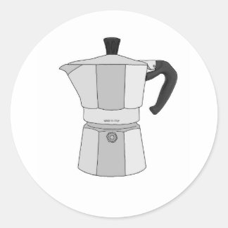 Pegatina Redonda Café Moka