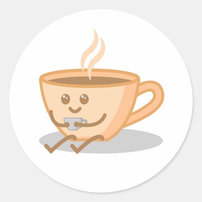 Pegatina Redonda Café/Personalizado de té Mug (Anverso)