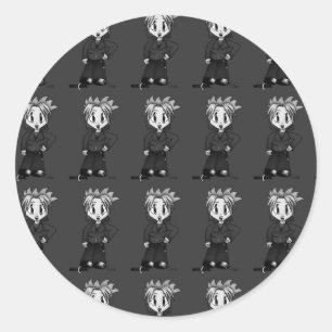 Pegatina Redonda Cafepress de fondo:Zazzle M