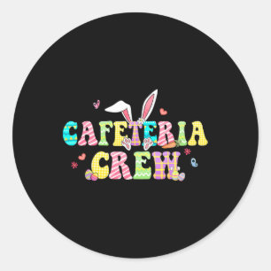 Pegatina Redonda Cafeteria Crew Feliz Semana Santa Conejito Lunes L
