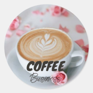 Pegatina Redonda Cafetería de la Copa del Mundo