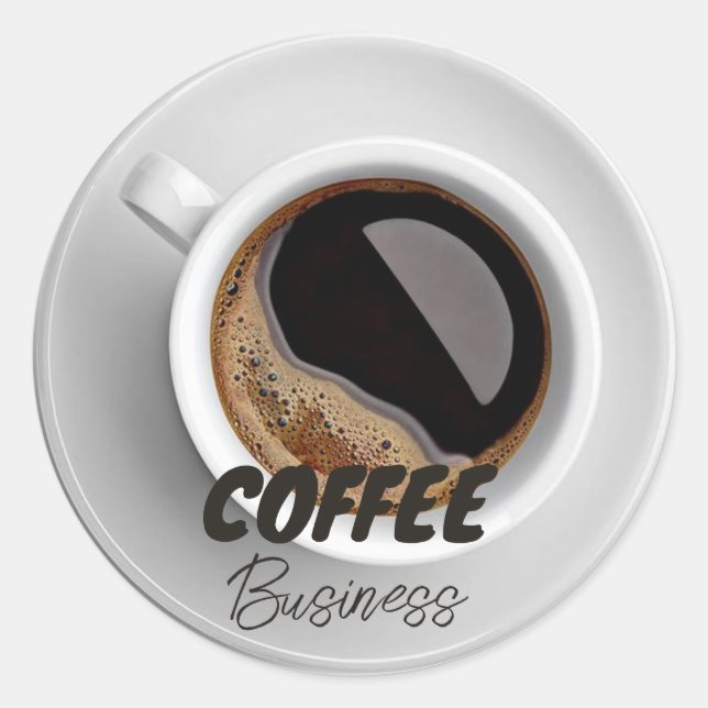 Pegatina Redonda Cafetería de la Copa del Mundo (Anverso)