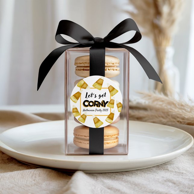 Pegatina Redonda Caída Consigue Corny Candy Corn Funny Fiesta Hallo (Subido por el creador)