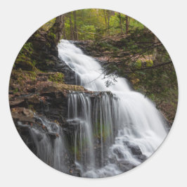 Pegatina Redonda Caída del Ganoga - Otoño 2018