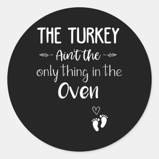 Pegatina Redonda Caída divertida por el otoño de Turquía (Anverso)