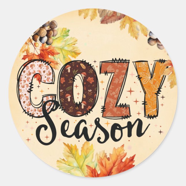 Pegatina Redonda Caída/ Gracias por dar pegatinas - Temporada acoge (Anverso)