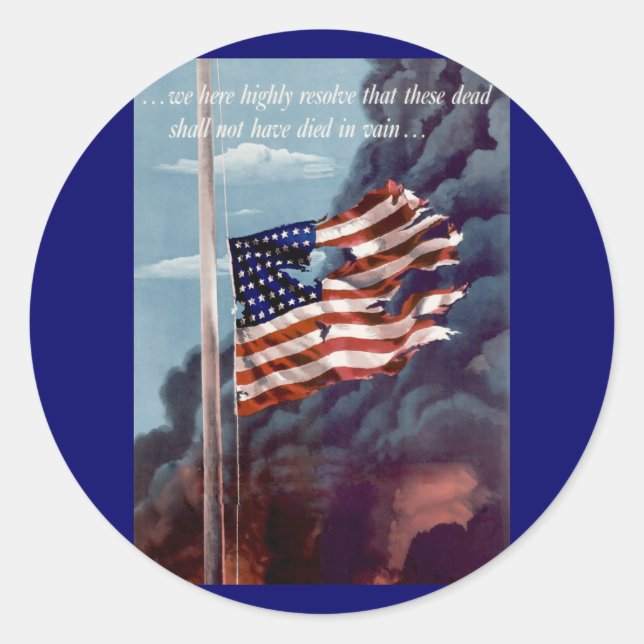 Pegatina Redonda Caída pero no olvidada (Anverso)