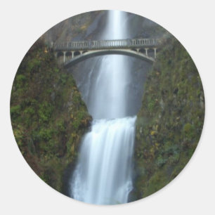 Pegatina Redonda Caídas de Multnomah