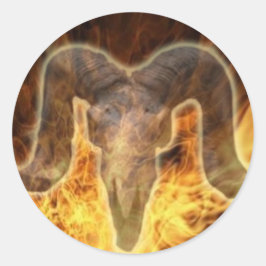 Pegatina Redonda caído