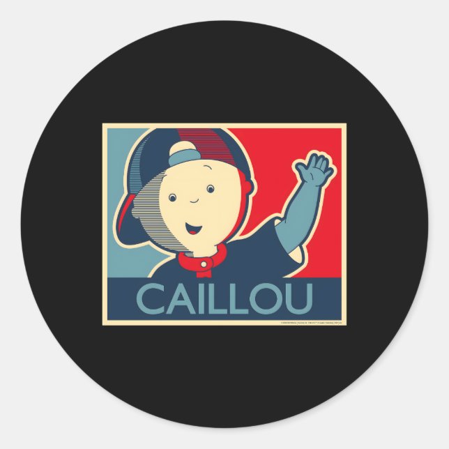 Pegatina Redonda Caillou Caillou Gray Small (Anverso)