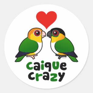 Pegatina Redonda Caique Crazy