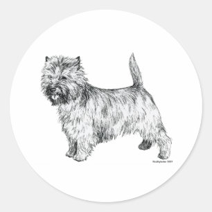 Pegatina Redonda Cairn Terrier