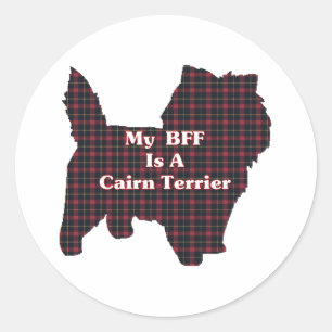 Pegatina Redonda Cairn Terrier BFF