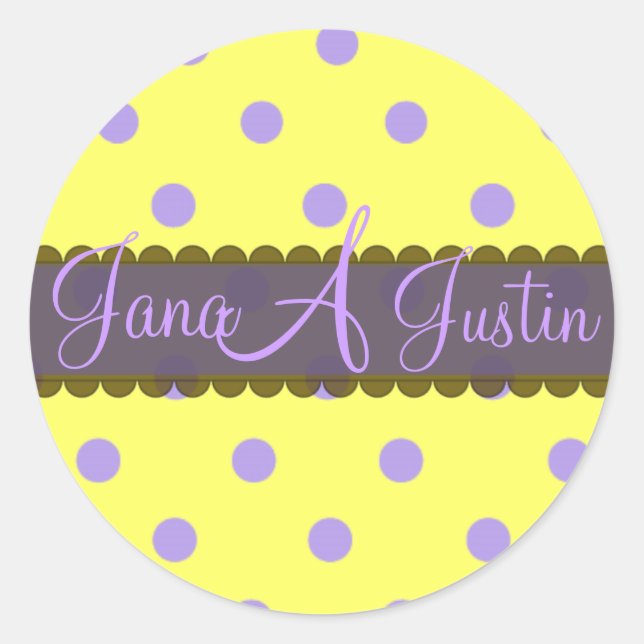 Pegatina Redonda Caja de pegatinas de monograma de chocolate (Anverso)