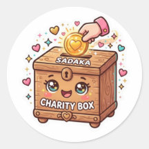 Caja de Sadaka Kawaii Marroquí IslSticker Adorable