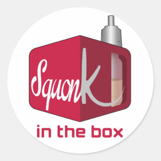 Pegatina Redonda Caja de Squonker