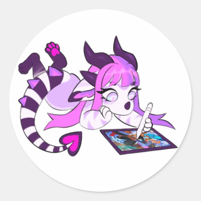 Pegatina Redonda Cajón de lux (Anverso)