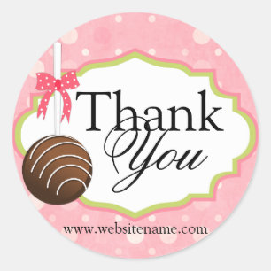 Pegatina Redonda Cake Pops Bakery Gracias