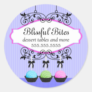 Pegatina Redonda Cake Pops Postres Panadería