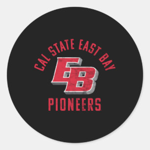 Pegatina Redonda Cal State East Bay Csueb Pioneers Large