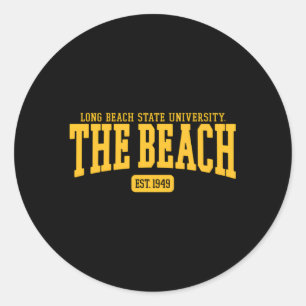 Pegatina Redonda Cal State Long Beach Csulb Est Date