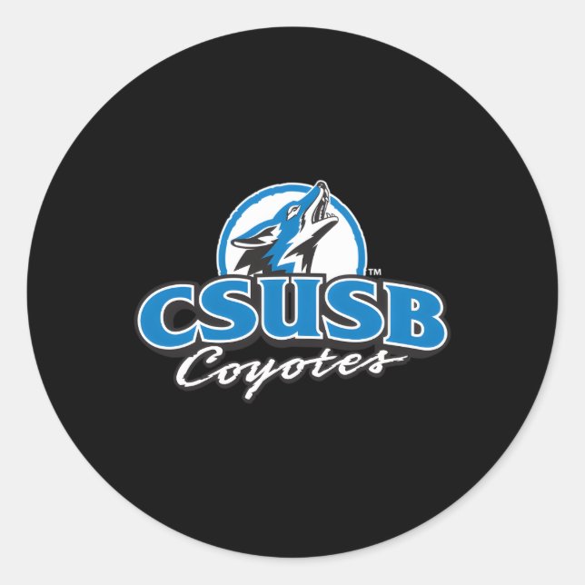 Pegatina Redonda Cal State San Bernardino Coyotes Icon (Anverso)