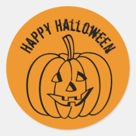Pegatina Redonda Calabaza