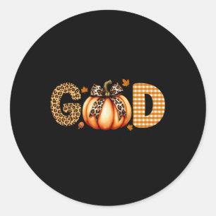 Pegatina Redonda Calabaza Caída S Para Mujeres Jesús Cristiano Than