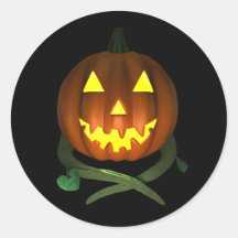 Calabaza de Halloween con vides