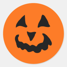Pegatina Redonda Calabaza de Halloween Halloween