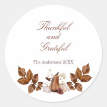 Calabaza de otoño de acuarela rusa gracias