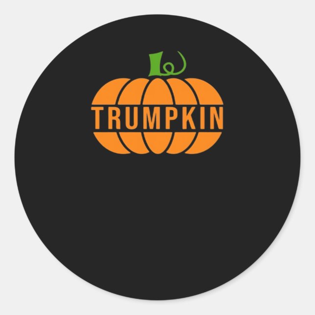 Pegatina Redonda Calabaza de Trumpkin (Anverso)