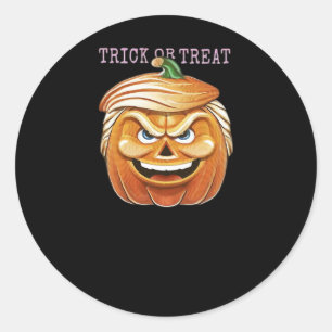 Pegatina Redonda Calabaza Donald, divertida Halloween asusta clásic