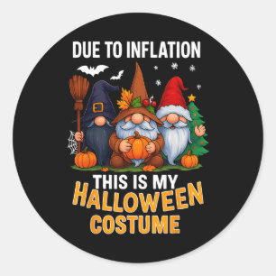 Pegatina Redonda Calabaza Halloween Disfraces mujeres Grone Funny H