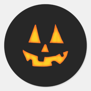 Pegatina Redonda Calabaza Halloween Para Hombres Mujeres Jack O Lin