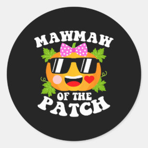 Pegatina Redonda Calabaza Mawmaw De La Familia Parche Fun Halloween