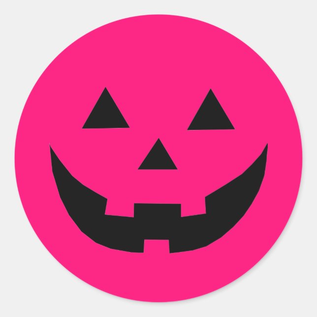 Pegatina Redonda Calabaza rosa caliente suave Cáncer de mama Concie (Anverso)