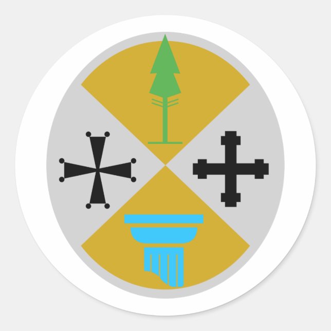 Pegatina Redonda Calabria, Italia (Anverso)