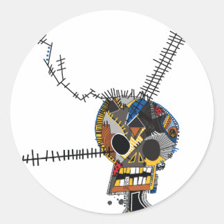 Pegatina Redonda Calavera