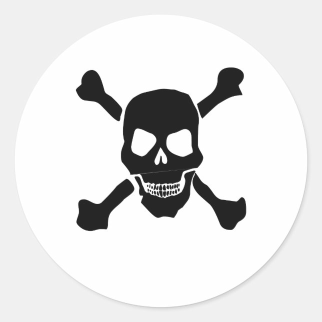 Pegatina Redonda Calavera (Anverso)