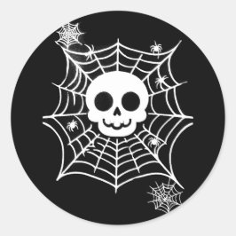 Pegatina Redonda calavera
